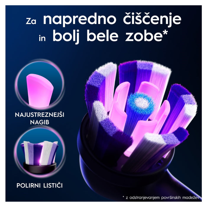 ORAL-B iO Radiant White Black, zamjenske glave za četkicu, crna, 4 kom