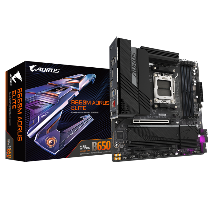 Gigabyte B650M Aorus Elite, AMD B650, AM5, DDR5, mATX