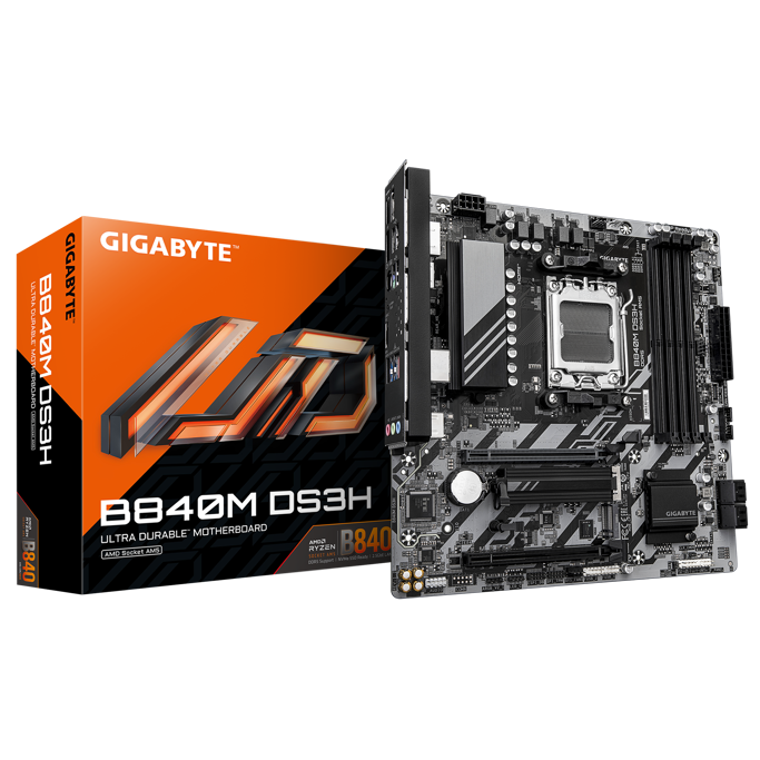 Gigabyte B840M DS3H, AMD B840, AM5, DDR5, mATX