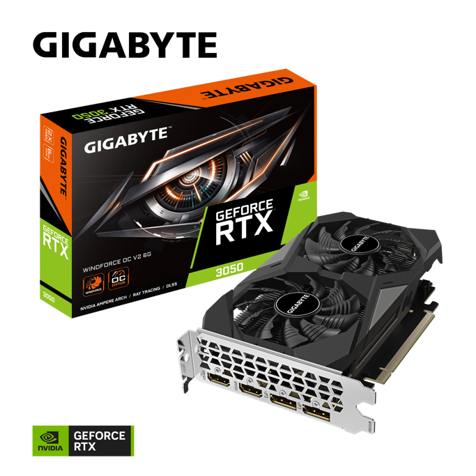 Gigabyte RTX3050 Windforce OC V2 6GB, NVIDIA GeForce, GV-N3050WF2OCV2-6GD