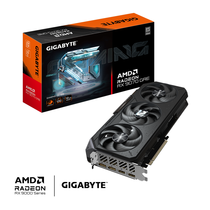 Gigabyte RX9070 GRE Gaming OC, 12GB GDDR6, AMD Radeon, GV-R907GREGAMING OC-12GD