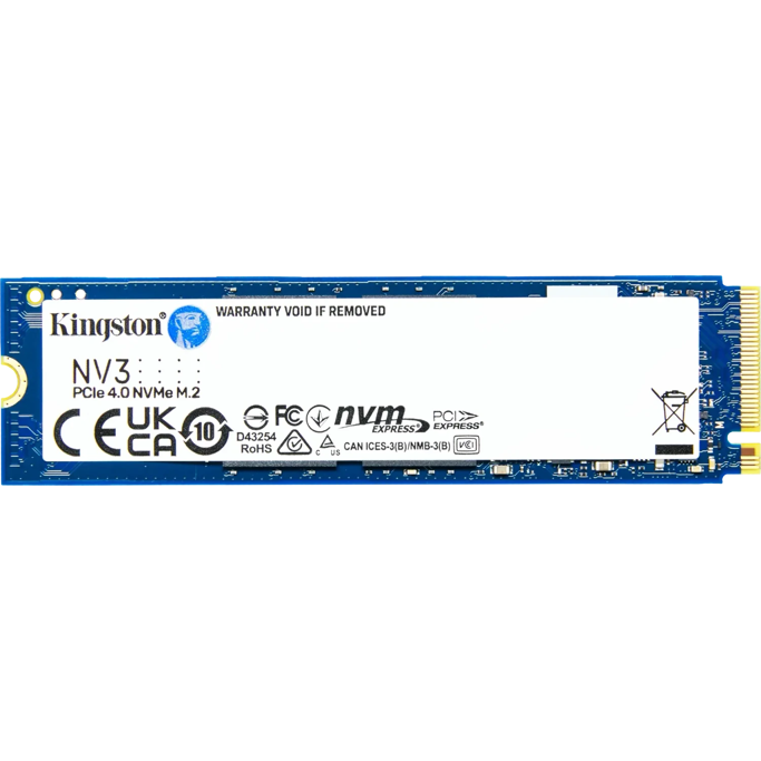Kingston SSD 1TB, NV3, M.2 2280 NVMe PCIe 4.0 x4 NVMe, SNV3S/1000G