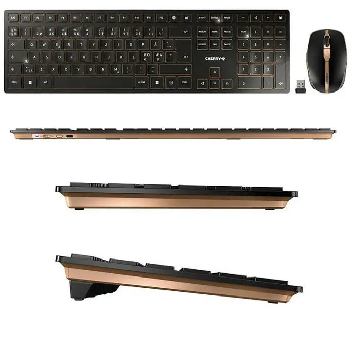 Komplet Cherry DW-9100, slim bežična/BT tipkovnica+miš, crna, JD-9100GB-2