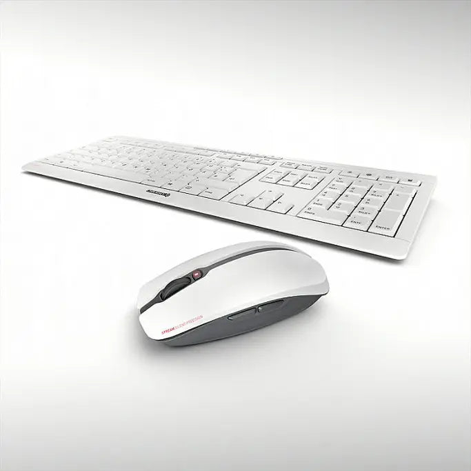 Komplet Cherry Stream Desktop tiha bežična tipkovnica+miš, bijela, JD-8500EU-0
