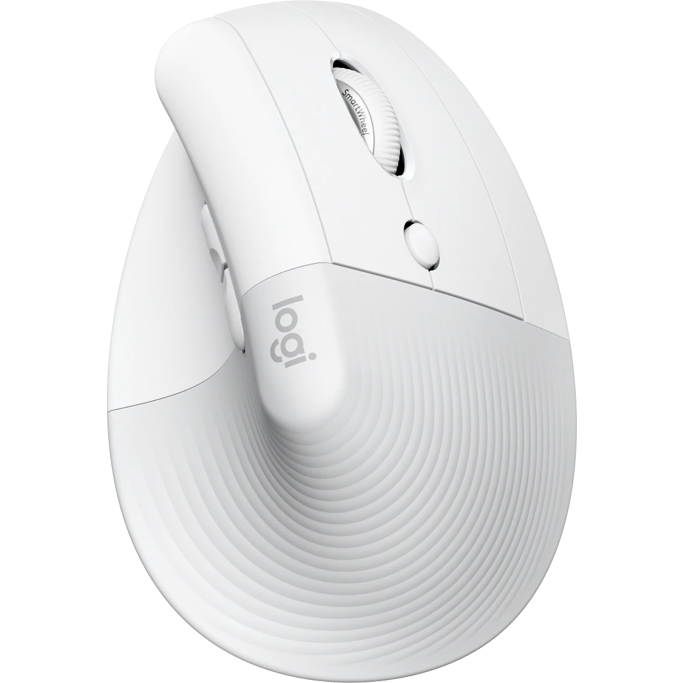 Logitech bežični miš Lift, Ergonomski, White, 910-006496
