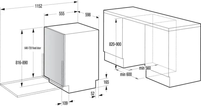 Perilica posuđa ugradbena 60cm Gorenje GV16A