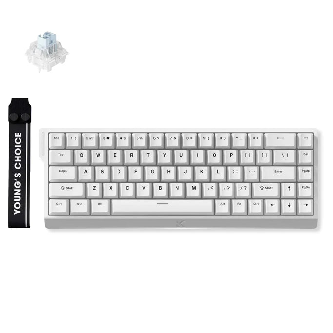 MCHOSE Hall Effect žičana tipkovnica Ace 68, magnetic switch, White, HR znakovi, MC-Ace68-15