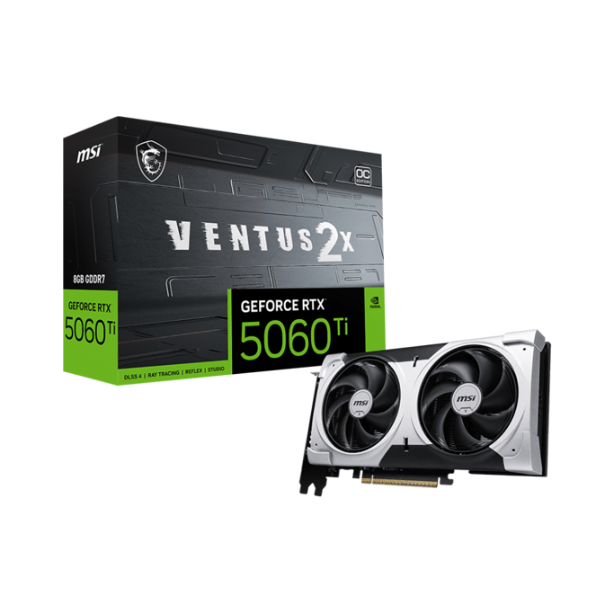 MSI RTX5060TI 8G VENTUS 2X OC Plus, 8GB GDDR7, NVIDIA GeForce