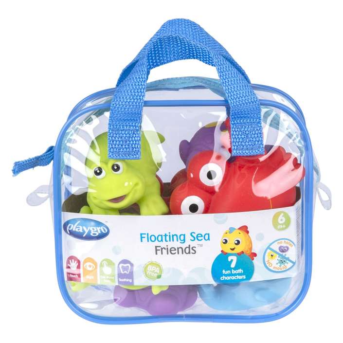 PLAYGRO morske životinje za kupanje, plave, 7 kom u torbi 0188415