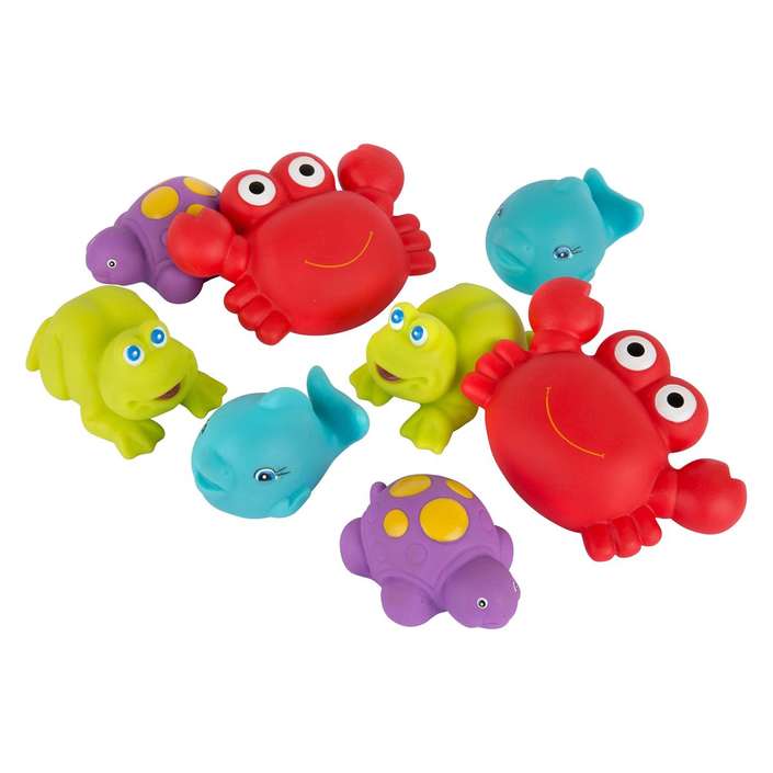 PLAYGRO morske životinje za kupanje, plave, 7 kom u torbi 0188415