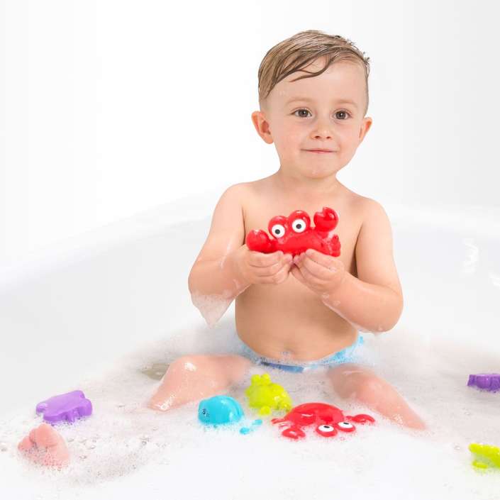 PLAYGRO morske životinje za kupanje, plave, 7 kom u torbi 0188415