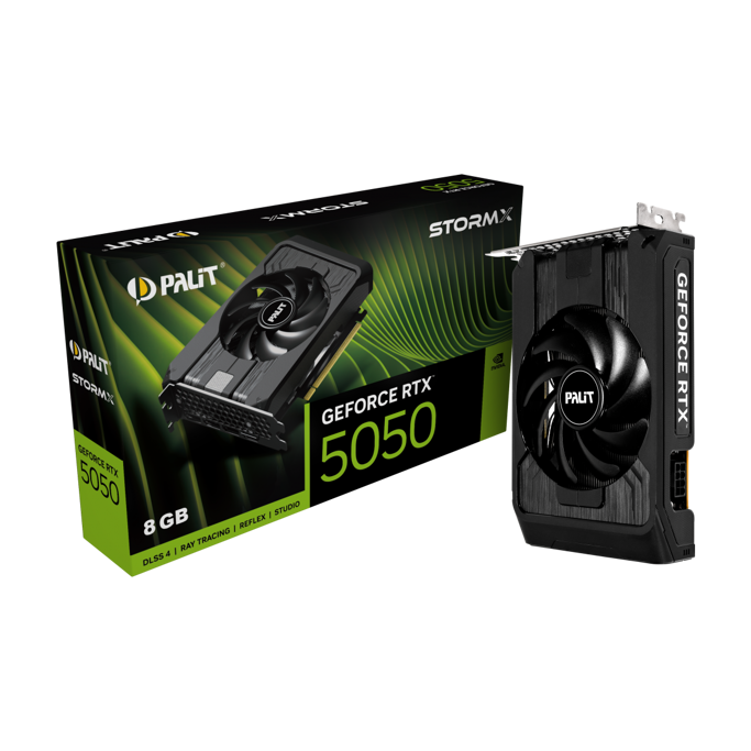 Palit RTX5050 StormX, 8GB GDDR6, NVIDIA GeForce, NE65050019P1-GB2070F