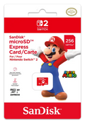 Nintendo Switch 2 Micro SD Card Sandisk Mario Logo