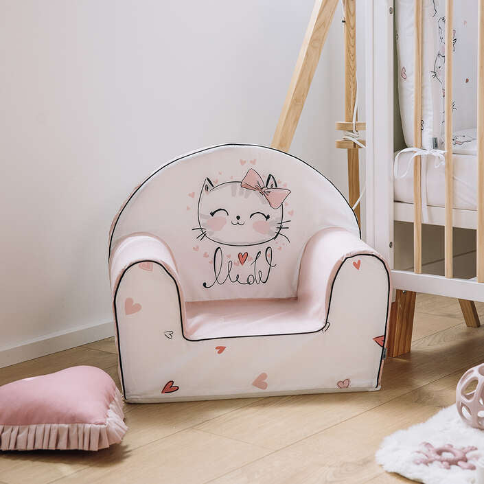 BUBABA BY FREEON fotelja Mačka White/pink 84676