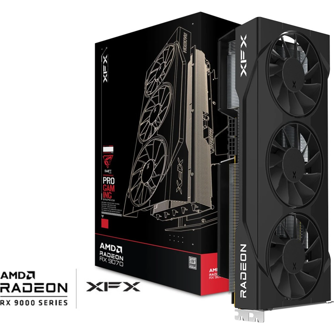 XFX RX9070GRE Swift Triple Fan, 12GB GDDR6, AMD Radeon, Black, RX-97GRE29B7